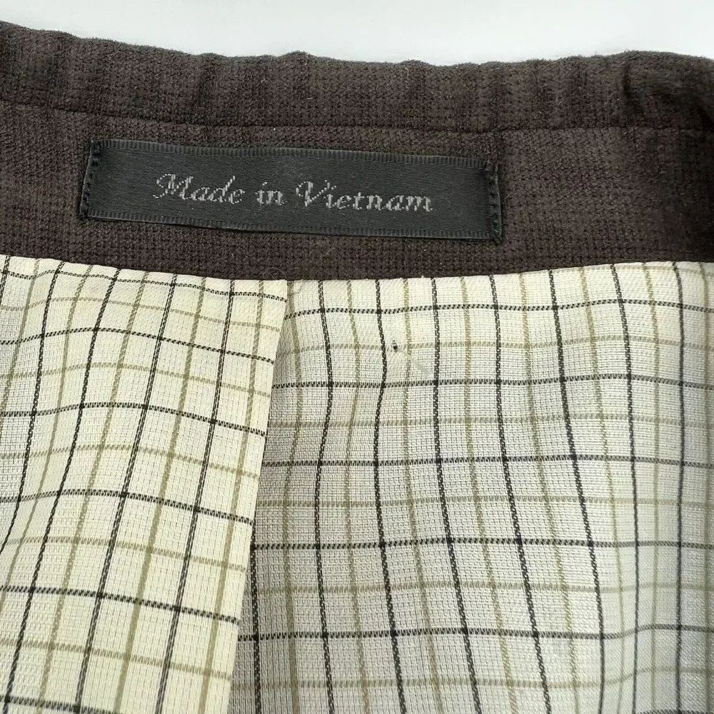 Ralph Lauren 2 Button Faux Suede Blazer Jacket 44R Men's Brown Sport Coat
